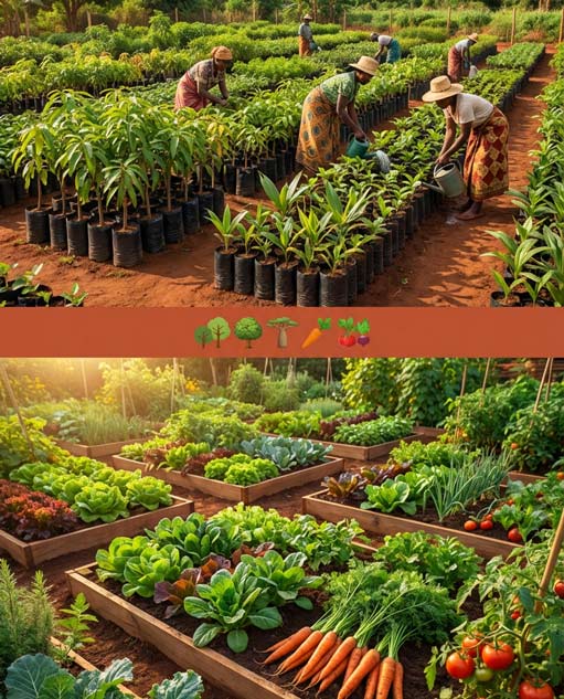 Pépinière d'arbres fruitiers et légumes bio